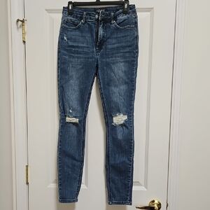 Judy Blue Mid-rise Distressed Skinny Jeans Med Wash